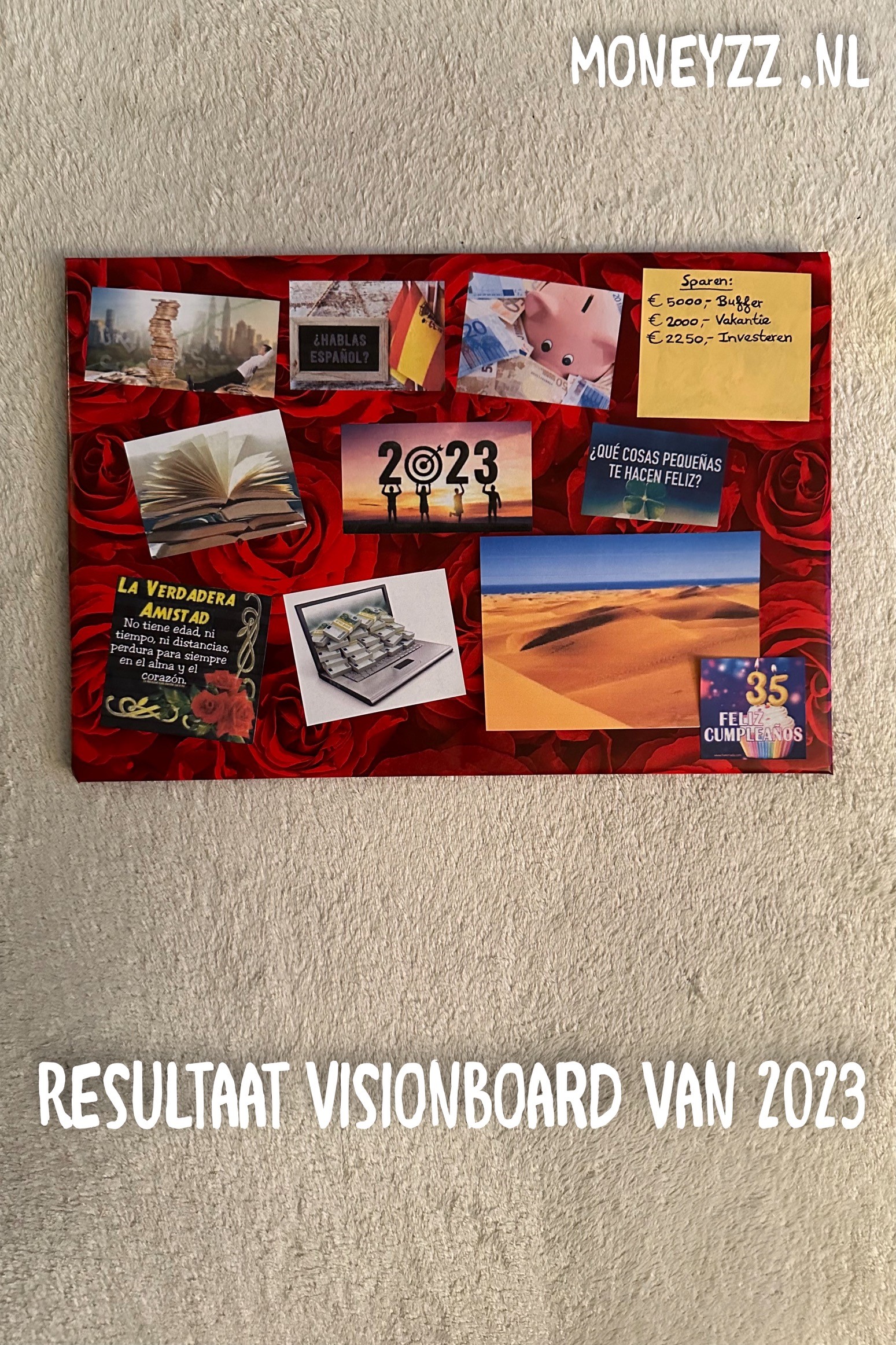 Resultaat van mijn visionboard 2023