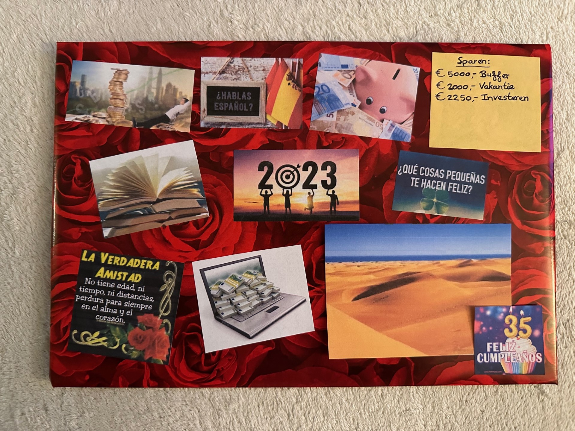 Resultaat van mijn visionboard 2023